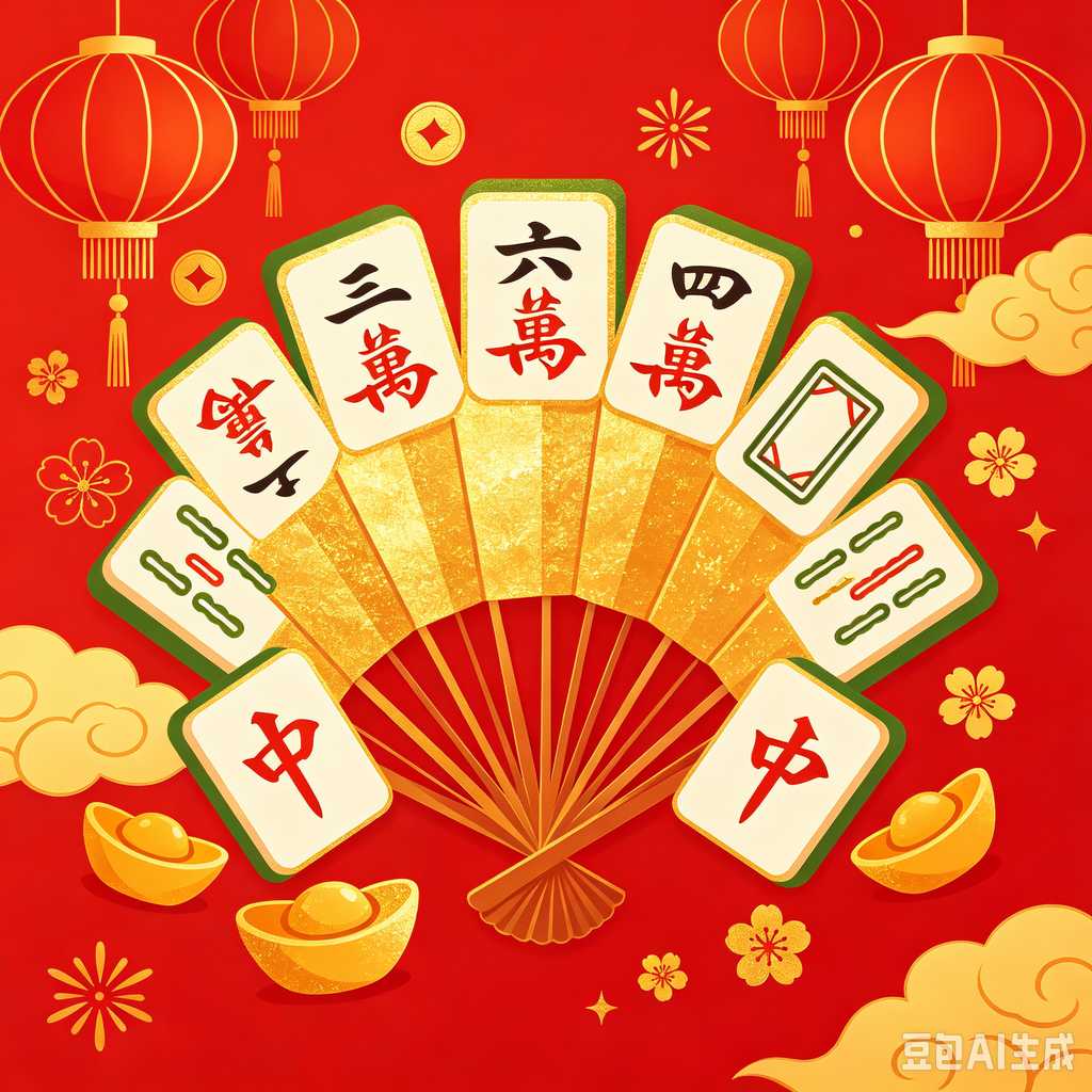 unique text mahjong tiles design
