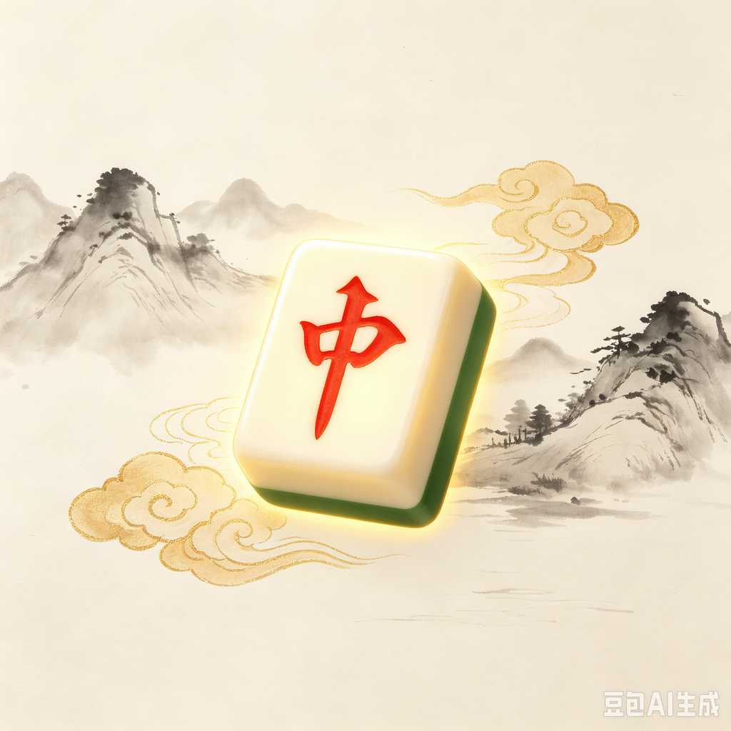 carved pattern mahjong set